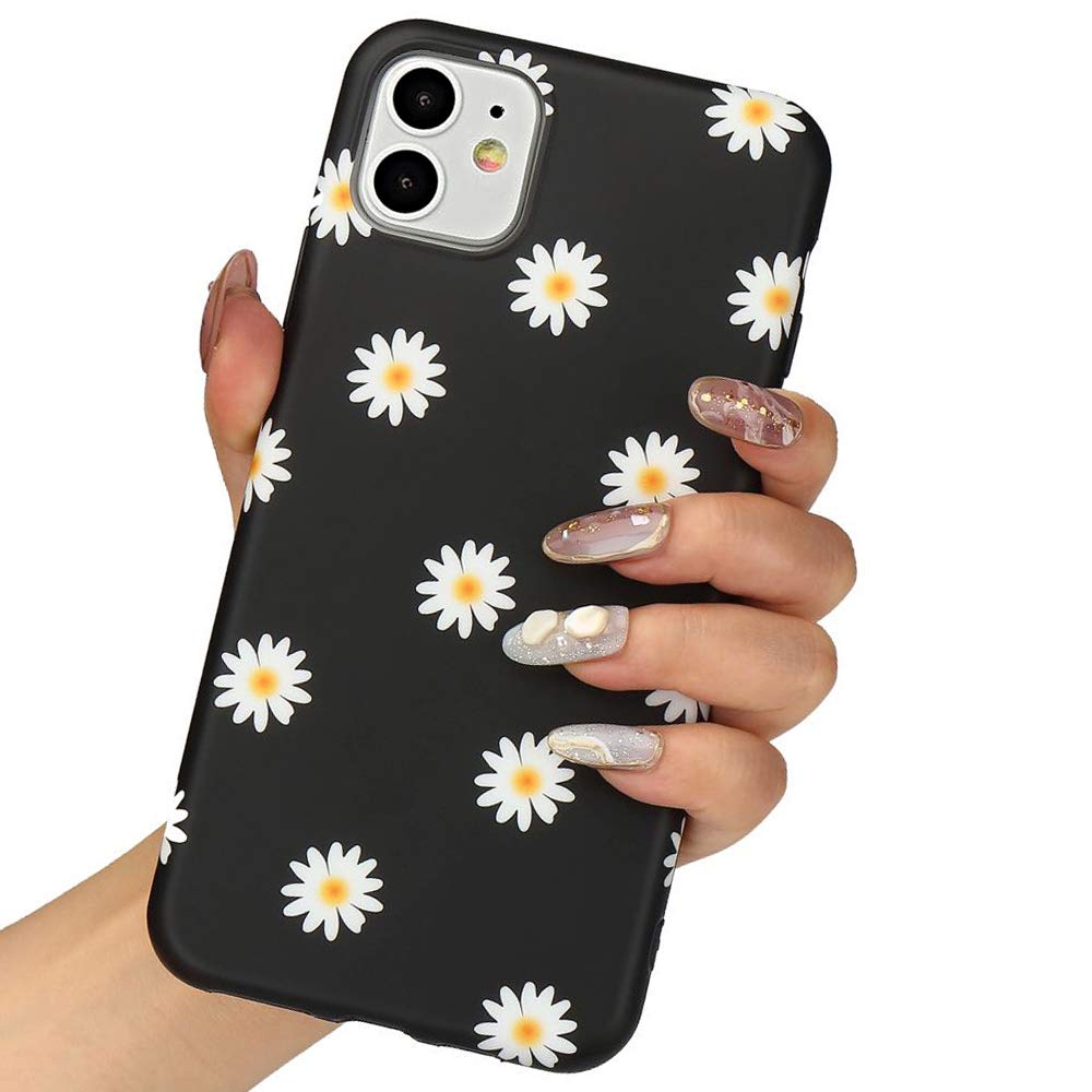 Llz Coque For Iphone 11 Case Cute Cute Daisy Flowers Case Shockproof Flexible Silicone Cover Slim Fit Cute Floral Print Anti Slip Bumper Hybrid Protective Matte Case For Iphone 11 Buy Online In