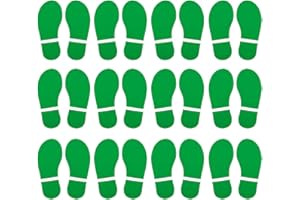 MIXTEACH 60 Pairs Kids Shoes Decals Footprint Stickers Decals Floor Wall Stairs for Christmas Decor Class, Dance Studio, Floor Stickers Party Decoration Celebrate St. Patrick's Day