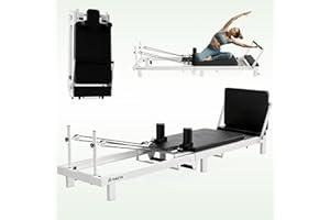 PAETA Pilates Reformer, 86" Foldable Reformer Pilates Machine for Home Use, with Dual Resistance- Springs and Cords, Pilates Equipment for Home Workouts with Jump Board, Up to 400 LBS