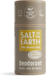 Salt Of The Earth Amber & Sandalwood Natural Deodorant Stick Refill 75g