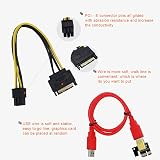 Bumdenuu VER009S PCIe 1X to 16X Riser 4Pin/6Pin USB 3.0 Graphics Card for BTC view 2