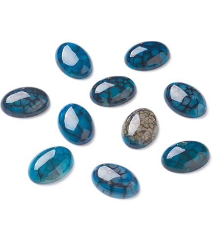 Kit De Cabujones Ovalados (40 Piezas) - Incluye Colgantes De Aleación Y Cristales Transparentes Para Hacer Joyas