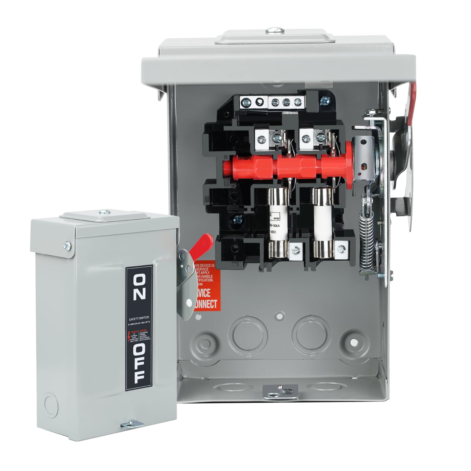 Photo 1 of 2P 30Amp 110/240V 2 Wire Fusible Heavy Duty Safety Switches?Ac Disconnect Switches Box?Quick Disconnect Safety Switch?Equipped with fuses