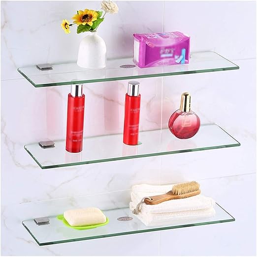 GLJ Wandregal für Badezimmer Glasregal, Wandregal für Badezimmer