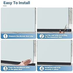 Shower Door Bottom Seal Strip, 2PCS Seal