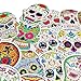 56 Pcs Graffiti Decal Stickers Skull Head DIY Sticker Car Sticker Refrigerator Sticker, Personalize Laptops, Skateboard, Snowboard, Car, Helmet, Luggage, Bikes etc.