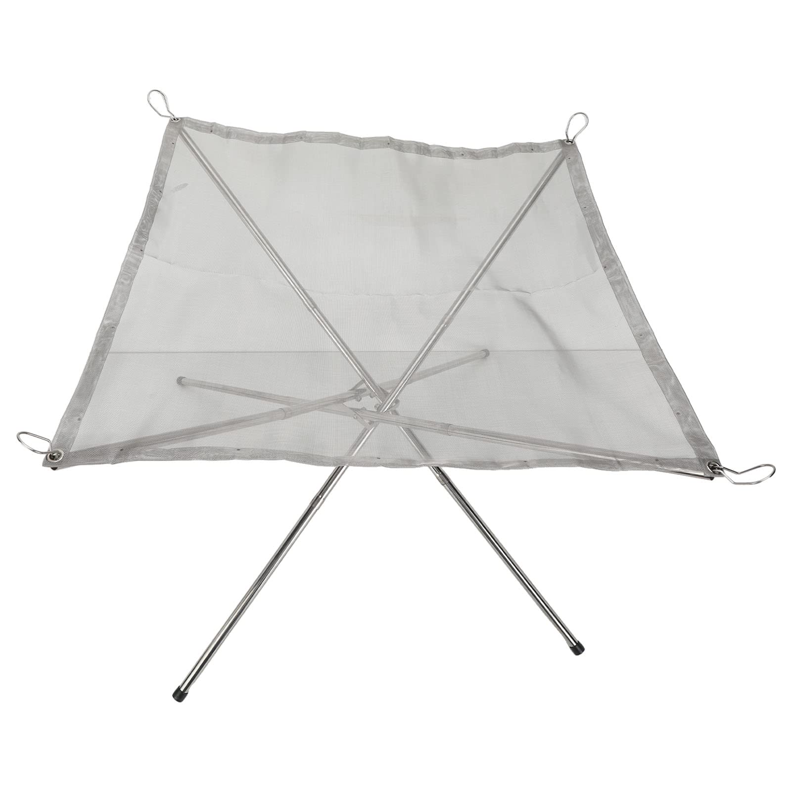 Aoutecen Mesh Burning Fire Pit, Stable Non Slip Rubber Sleeve Heat Temperature Resistant Uniform Heating Foldable Barbecue Grill for Outdoor Camping