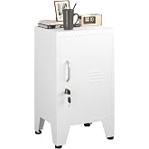24.5" White Lockable Steel Small Employee Storage Locker | Single Door, Adjustable Shelf &amp; Leveling Feet, Metal Office Cabinet for Home, School, Office &amp; Gym