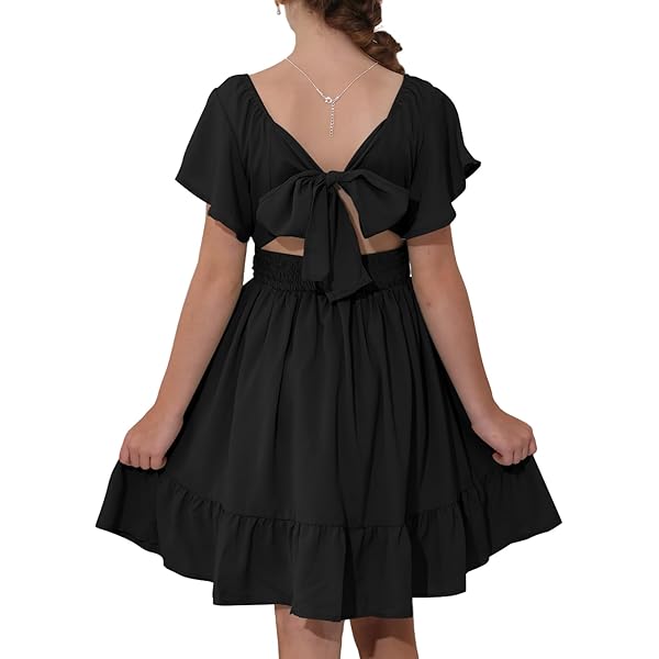 Amazon.com: Girls Black Dress Size 5t 6t Tween Elegant Halter Tie Back A-Line Swing Dresses Little Kids Semi Formal Dress: Clothing, Shoes & Jewelry Amazon.com: Girls Black Dress Size 5t 6t Tween Elegant Halter Tie Back A-Line Swing Dresses Little Kids Semi Formal Dress: Clothing, Shoes & Jewelry