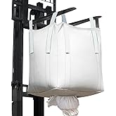 Aolikebao 10Pcs FIBC Bulk Bag,1.5 Ton Bag, 35.4"L x 35.4"W x 43.3"H,3300lbs SWL Safty Factor 3:1,Woven Polypropylene Bags,Duffle Top Spout Bottom