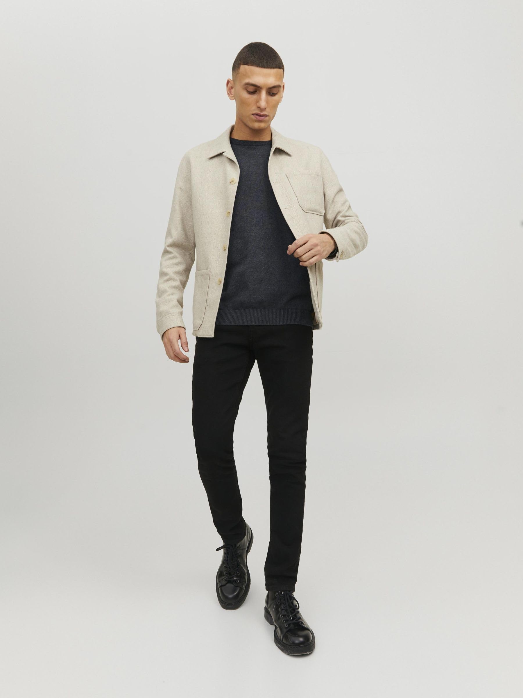 JACK & JONES Male Strickpullover Einfarbig Strickpullover 3