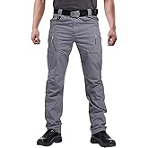 Susclude Men's Outdoor Cargo Work Trousers Military Tactical Pants Ripstop Assault Combat Trousers Hiking Pants Men