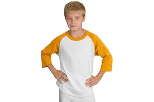SPORT-TEK - Youth Colorblock Raglan Jersey. - White/Gold - M