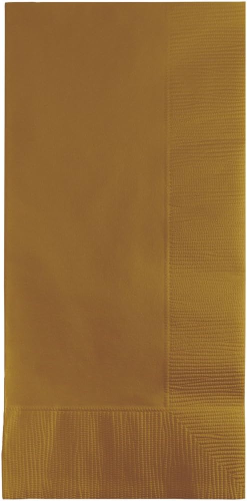 Creative Converting Touch of Color 100 Count 2-Ply Paper Dinner Napkins, Glittering Gold