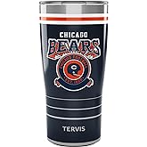 Tervis Traveler NFL Chicago Bears - Vintage Triple Insulated Tumbler Travel Cup Keeps Drinks Cold & Hot, 20oz, Stainless Steel