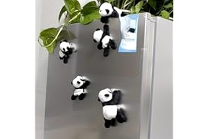 5Pc Creative Cartoon Soft Plush Panda Fridge Magnet 3D Refrigerator Magnetic Stickers Office Whiteboard Stickers Refrigerator