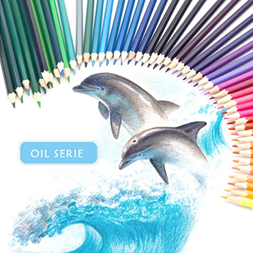 [Upgrade]Coloring Pencils Set, Atmoko 72 Color Pencils Artists Coloring Pencils for Kids Adults, Non-toxic Oil Based Coloring, Sturdy Tin Package, for Coloring Books Drawing Writing Sketching Doodl - Thumbnail 5