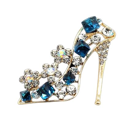 Da.Wa Chic Cinderella Kristall Schuhe Brosche Pins Schal Clips Brust Pin