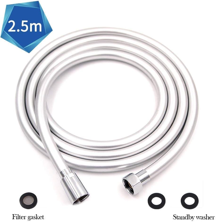 STARBATH PVC Smooth Shower Hose 2.5M with AntiTwist Brass Connections