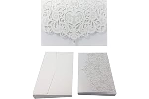 Gold Fortune 50 Packs Laser Cut Quinceanera Wedding Invitations with Insert Cards Kit and Envelopes for Party Favors (DIAMOND