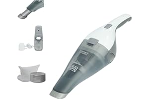 BLACK+DECKER dustbuster QuickClean Cordless Handheld Vacuum, White (HNVC215B10), Dirt Bowl and Fliter
