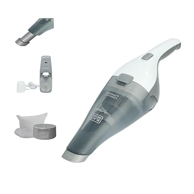 BLACK+DECKER dustbuster Cordless Handheld Vacuum, Portable Car Vacuum Cordless Rechargeable, Wall Mount, Strong Suction QuickClean (HNVC215B10)