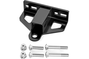 HOWBOW Zero Turn Lawn Mower Hitch with 1-1/4" Receiver, 6mm Thicker Heavy Duty Steel Trailer Receiver Hitch, Universal Upgrade 1-1/4 Hitch Receiver with Versatile Chain Slot and Carriage Bolt Hardware