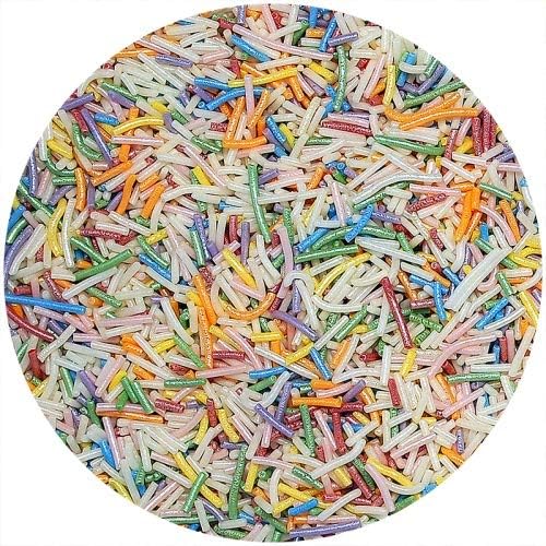 Natural Colour Gluten GMO Nuts Dairy Soy Free Shimmer Sprinkles (Shimmer Rainbow - 70g)