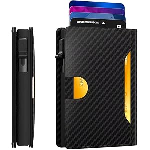 Frapkom Wallet for Men 8-11 Cards, Smart Pop Up Card Wallet, Anti-Theft Rfid Blocking Wallets With Cash Slots ID Window, Ultr