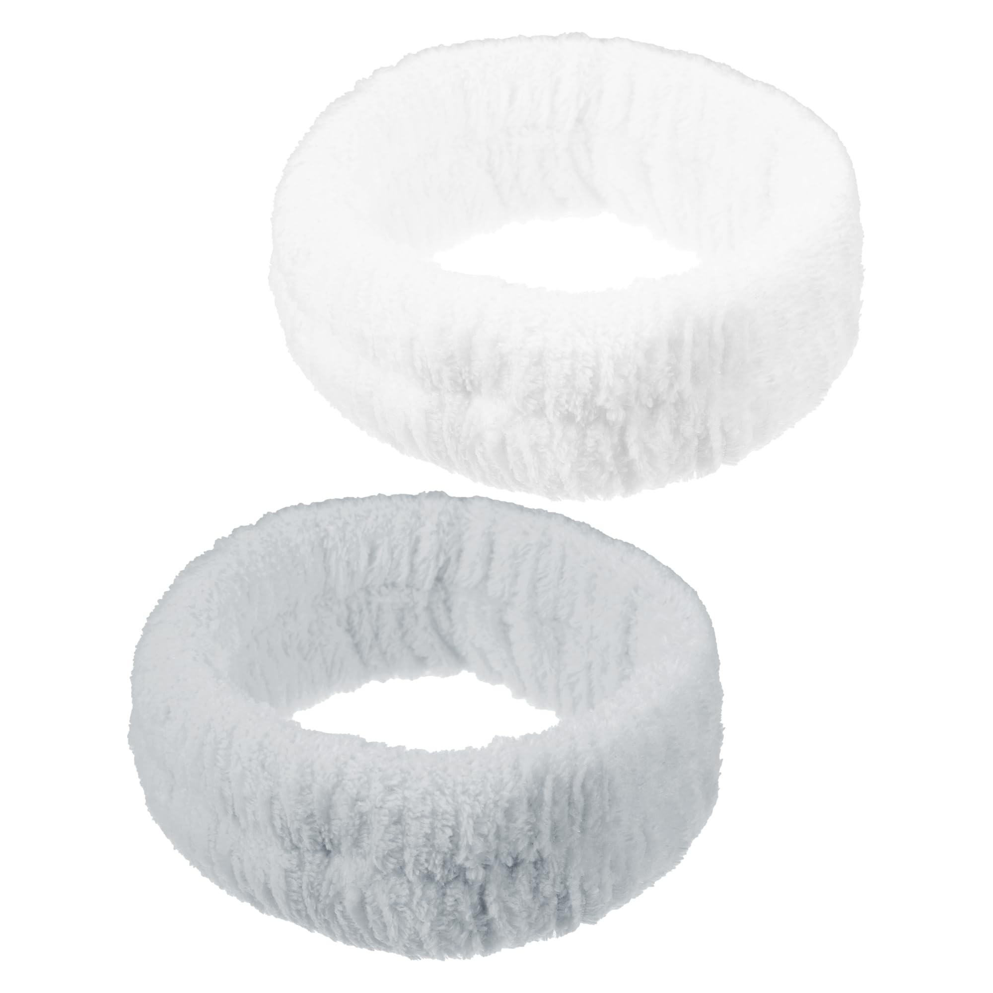 VOCOSTE 2pcs Spa Headbands, Skincare Headband for Girls Women, Gray White