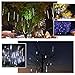 Meteor Shower Rain Lights,Flipcase LED Waterproof Icicle Falling Rain Christmas Lights for Wedding Party Christmas Xmas Tree String Outdoor Lights 30CM 8 Tubes 144 LEDs(White)