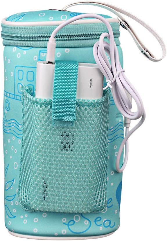Baby Bottle Warmer Bags TSY Bottle Tote Bag Portable USB Heating Intelligent Warm Breast Milk Insulated Tote Bag