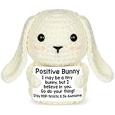 Easter Basket Essentials Stuffers Mini Inspirational Gifts for Women Men Handmade Positive Crochet Animals Bunny Friends Coworkers Family Birthday Motivational Emotional Cheer Up Support Gift Ideas