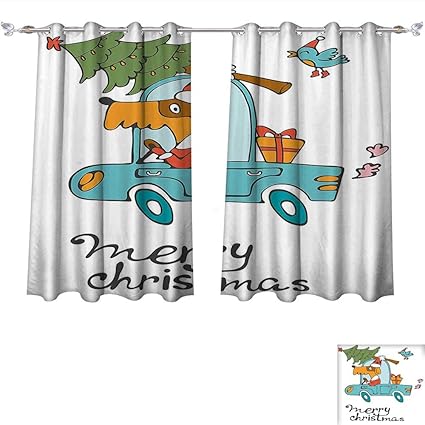 Amazon Com Qinqin Home Room Darkening Wide Curtains Christmas Red