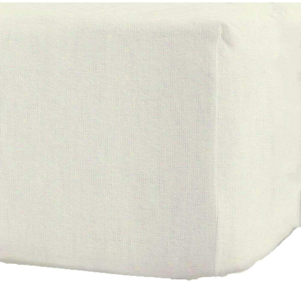 AmigoZone 100% Brushed Cotton Thermal Flannelette Fitted Sheet, King Fitted Sheet - Cream