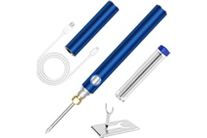 ELMCONFIG Cordless Soldering Iron Kit, Wireless Electric Soldering Gun Pen, 1100mAh Large Battery, Portable and Rechargeable for Home Appliance Repair, Electronic Components, DIY