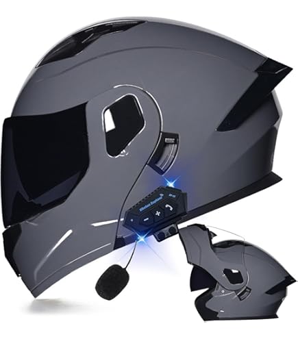 Modular Flip Up Full Face Motorcycle Helmets Bluetooth Motorbike Helmets DOT/ECE Certified Helmet Built-in Mp3 Broadcast Integrated Intercom - View #12