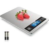 Nicewell Food Scale 22lb Digital Kitchen Scale for Cooking Baking | Tare Function, Stainless Steel, Grams and OZ, 1g/0.1oz Pr