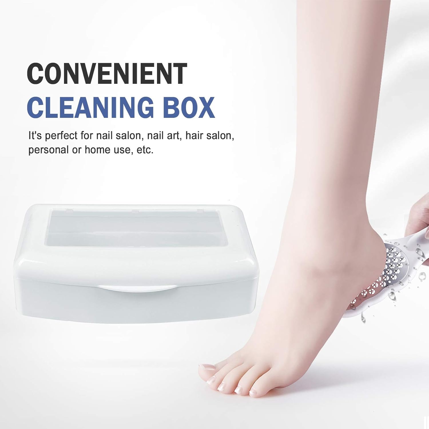 Timoo Nail Art Tool, Plastic Clean Sterilizer Box Storage Organizer for Nail, Tweezers, Hair Salon, Spa & Cutter Manicure Equipment (1 Pcs) : Beauty