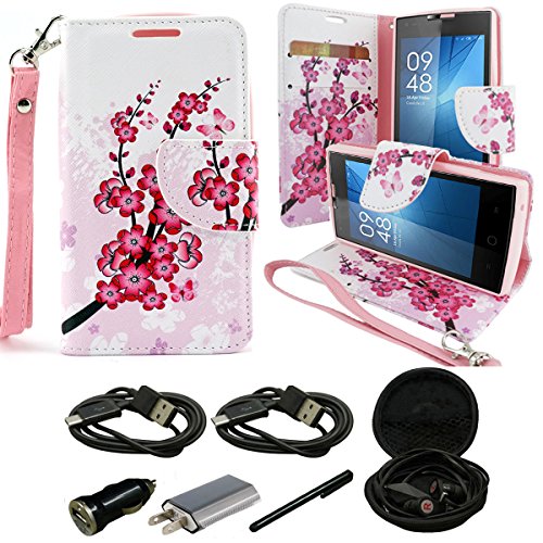 Galaxy J7 Case, Mstechcorp, Unique Design Flip PU Leather Fold Wallet Pouch Case Premium Wallet Flip Case For Samsung Galaxy J7 Phone - Includes Accessories (Japanese Flower)