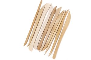 COMIART 10pcs Wooden Polymer Clay Pottery Play Dough Modeling Tools