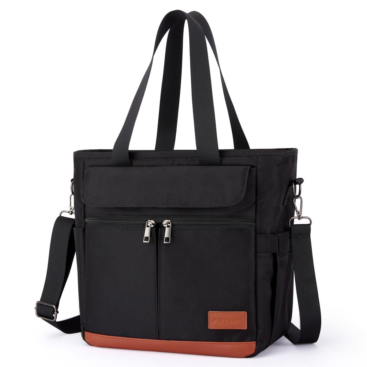 JOYHILL Lunch Bag for Man,Lunch Box Bag for Women, Leakproof Insulated Lunch Bag, Lunch Tote with Shoulder Strap, Adult Reusable Cooler Tote Bags for Work Picnic Camping School Beach, Black