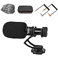 Camera Microphone,Comica CVM-VM10II Professional Video Microphone with Shock Mount, Deadcat,Compact Shotgun Mic Compatible with iPhone,DSLR Camera,Android Smartphones- Perfect for TikTok YouTube Vlog
