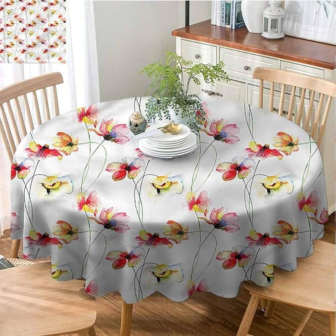 Elxmzwlob Watercolor Valentines Day Tablecloth-36 Inch ...