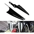 HDBUBALUS Front Fork Mount Wind Deflectors Compatible with Harley Electra Glide Road King Street Glide 1995-2023 (Color:Black)