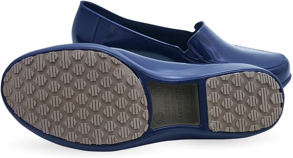 Sticky Waterproof Uniform Dress Shoes for Women - Comfortable Non-Slip Work Shoes - Thermoplastic ClassicPro Loafers: Shoes