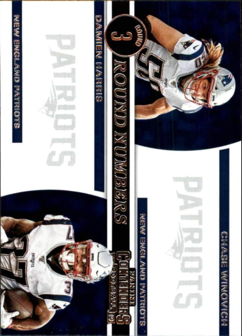 Amazon Com 2019 Nfl Contenders Round Numbers 19 Chase Winovich Damien Harris New England Patriots Rc Rookie Official Panini Football Trading Card Collectibles Fine Art