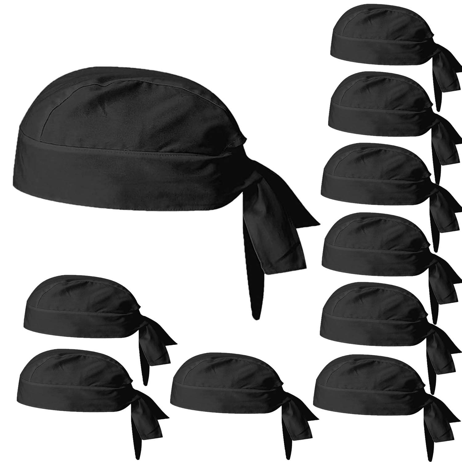 MISEMIYA - Chef HAT Cook HAT Kitchen GORROBARK Cook Kitchen Military Style Kitchen Ref.926 - Black, Pack* 10 Pcs