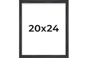POSTER PALOOZA 20x24 Shadow Box Frame Contemporary Black | 3/4" Depth of Usable Space| Interior Size 20x24 or 24x20 Inches| UV Resistant Acrylic, Acid-Free Backing, Wall Hangers | Made in USA