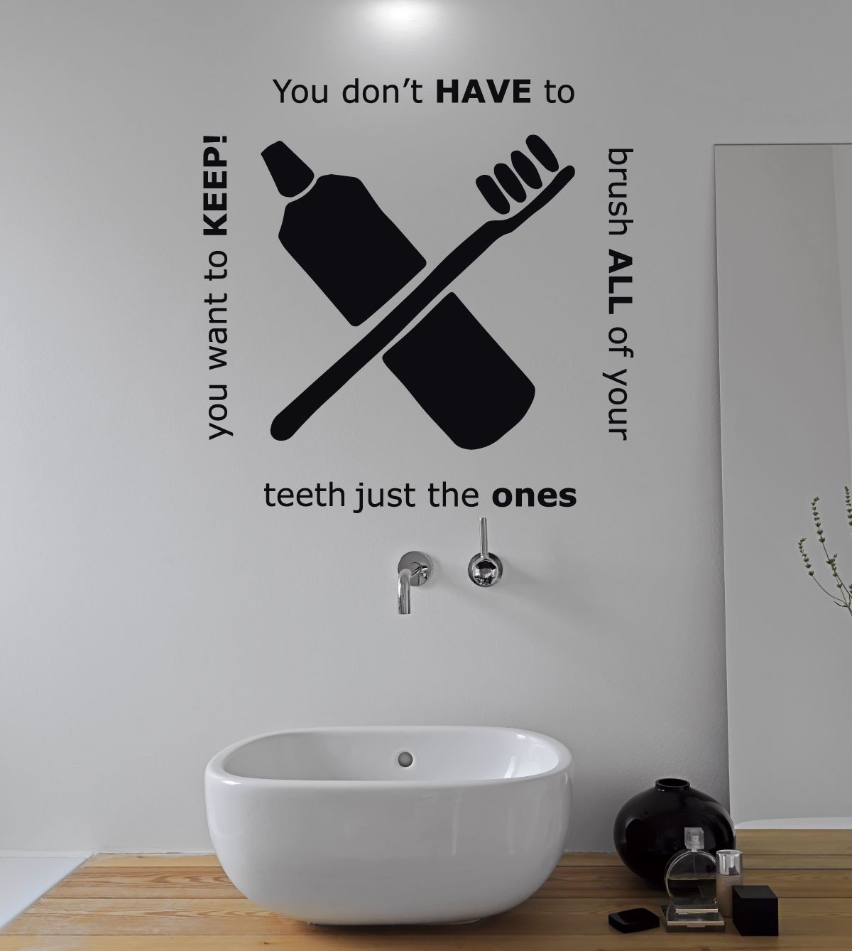 Brush Teeth Vinyl Wall Decor 